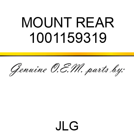 MOUNT REAR 1001159319
