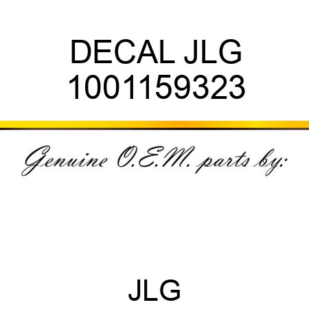 DECAL JLG 1001159323