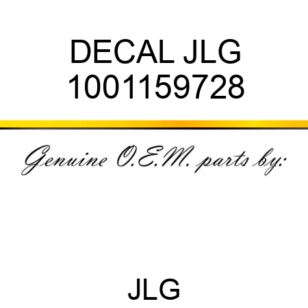 DECAL JLG 1001159728