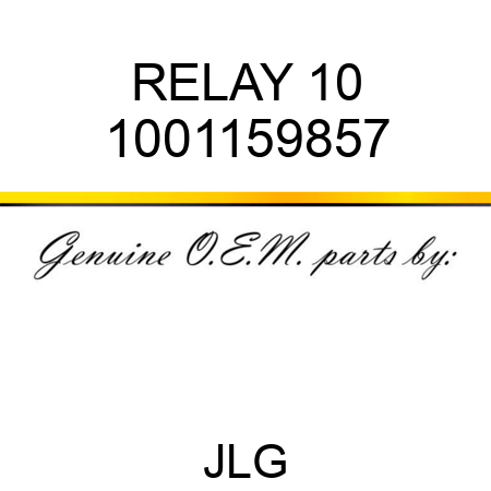 RELAY 10 1001159857
