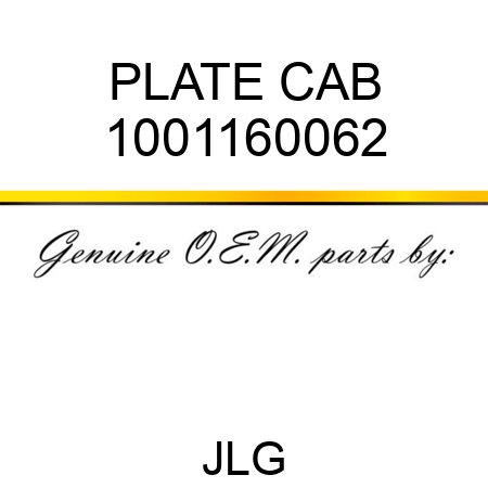 PLATE CAB 1001160062