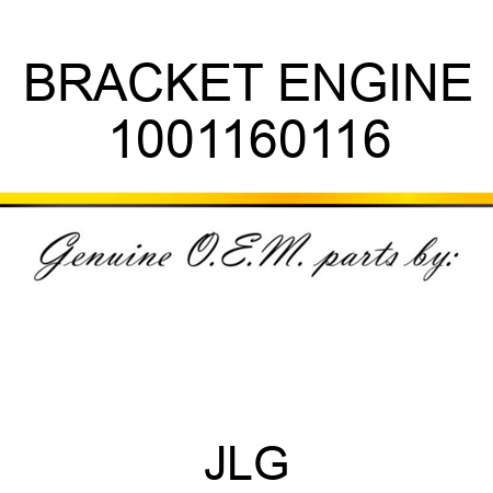 BRACKET ENGINE 1001160116