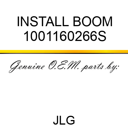 INSTALL BOOM 1001160266S