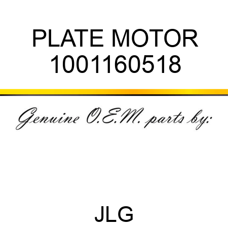PLATE MOTOR 1001160518