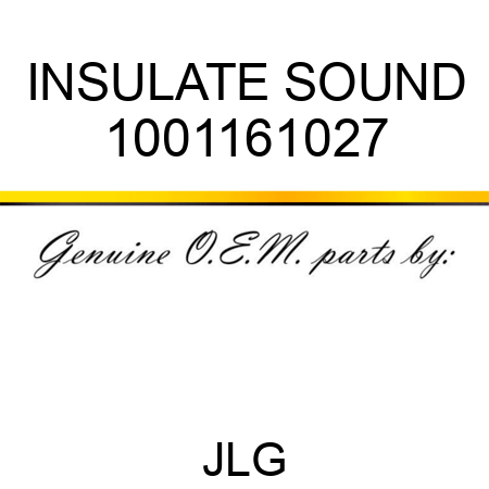 INSULATE SOUND 1001161027