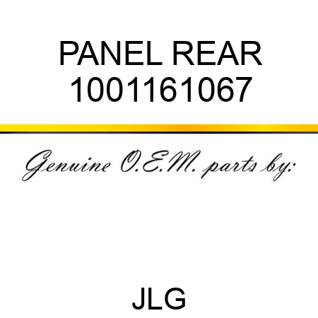 PANEL REAR 1001161067