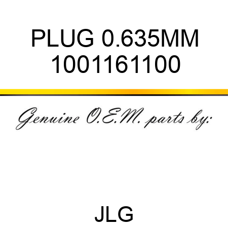 PLUG 0.635MM 1001161100