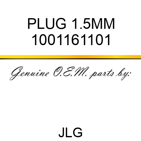 PLUG 1.5MM 1001161101