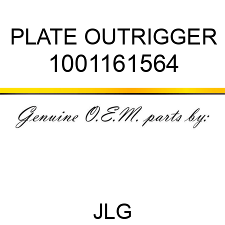 PLATE OUTRIGGER 1001161564