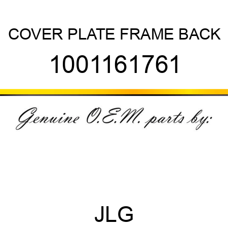 COVER PLATE FRAME BACK 1001161761