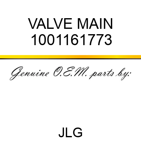 VALVE MAIN 1001161773