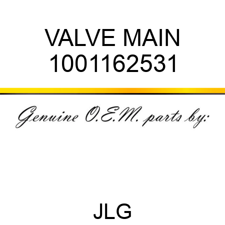 VALVE MAIN 1001162531