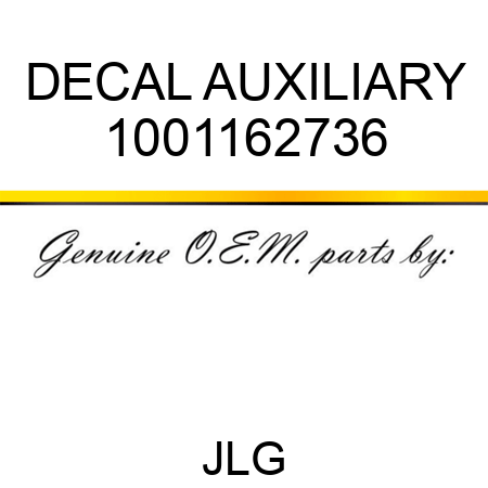 DECAL AUXILIARY 1001162736