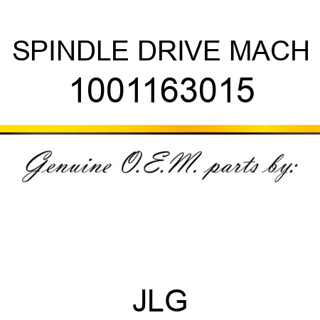 SPINDLE DRIVE MACH 1001163015