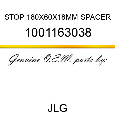 STOP 180X60X18MM-SPACER 1001163038