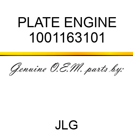PLATE ENGINE 1001163101