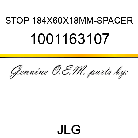 STOP 184X60X18MM-SPACER 1001163107