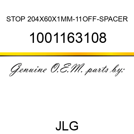 STOP 204X60X1MM-11OFF-SPACER 1001163108