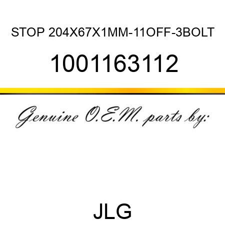 STOP 204X67X1MM-11OFF-3BOLT 1001163112