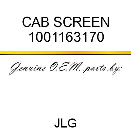 CAB SCREEN 1001163170