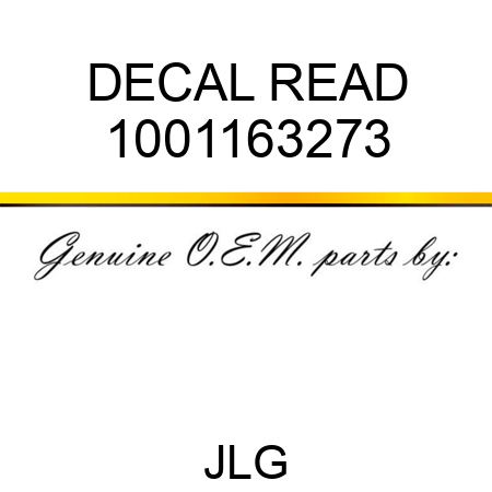 DECAL READ 1001163273