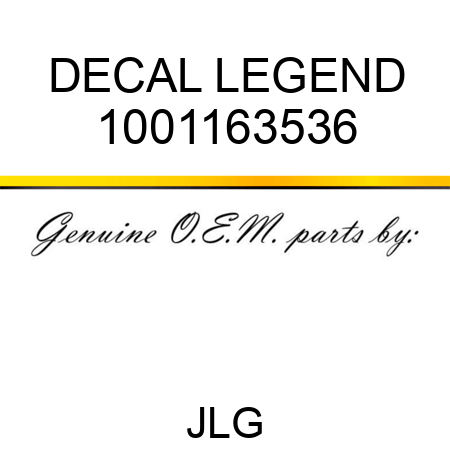 DECAL LEGEND 1001163536