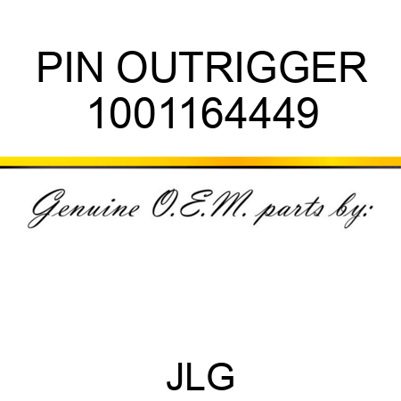 PIN OUTRIGGER 1001164449