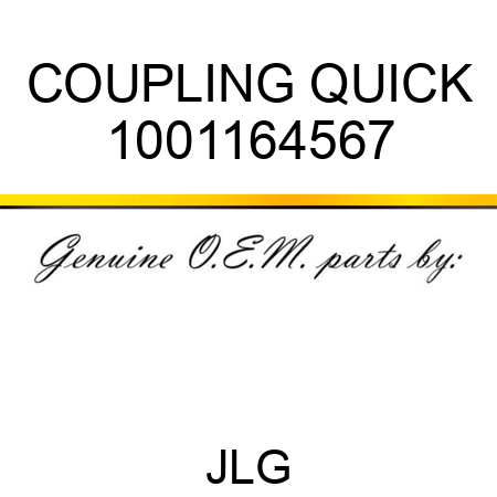 COUPLING QUICK 1001164567