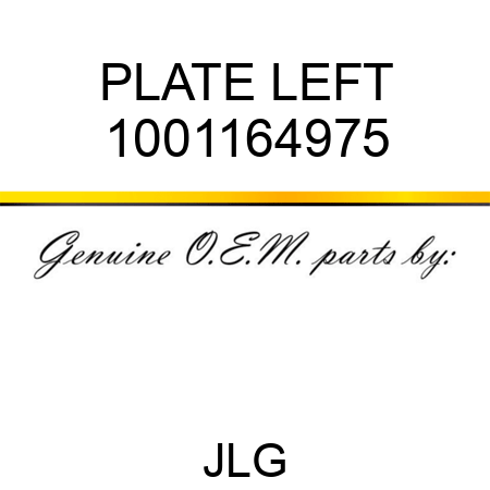 PLATE LEFT 1001164975