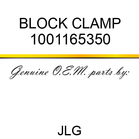 BLOCK CLAMP 1001165350