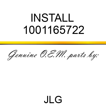 INSTALL  1001165722