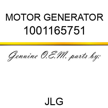 MOTOR GENERATOR 1001165751