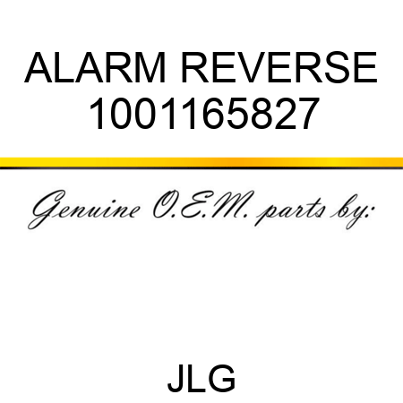 ALARM REVERSE 1001165827