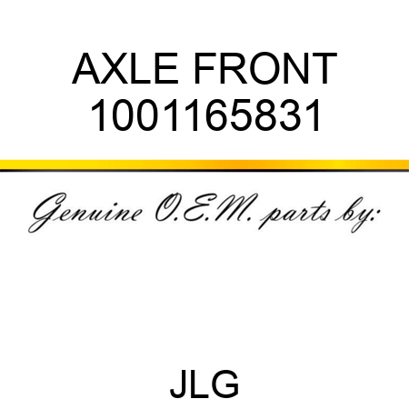 AXLE FRONT 1001165831