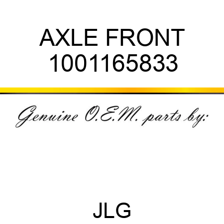 AXLE FRONT 1001165833