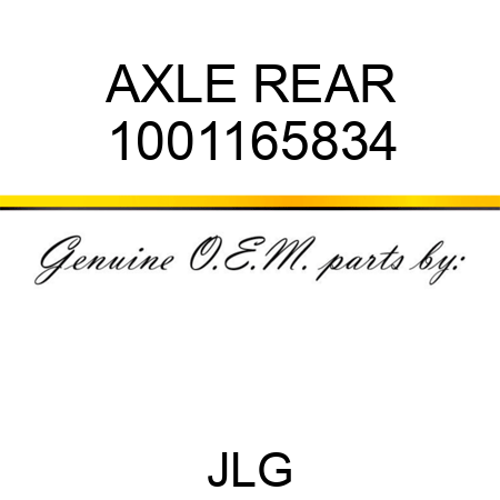 AXLE REAR 1001165834
