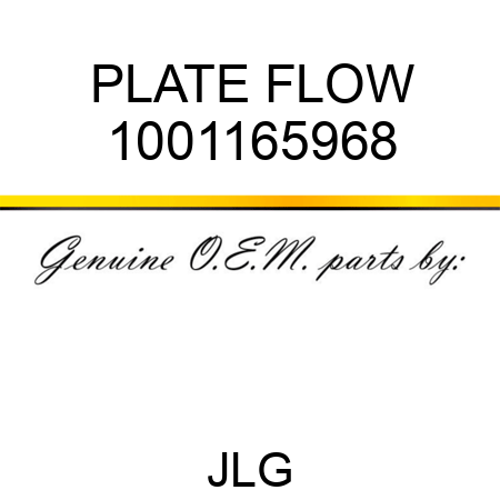 PLATE FLOW 1001165968