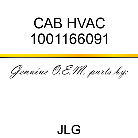 CAB HVAC 1001166091