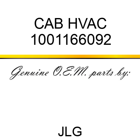 CAB HVAC 1001166092