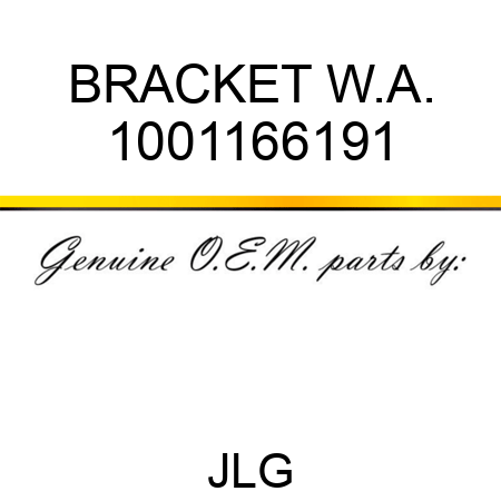 BRACKET W.A. 1001166191