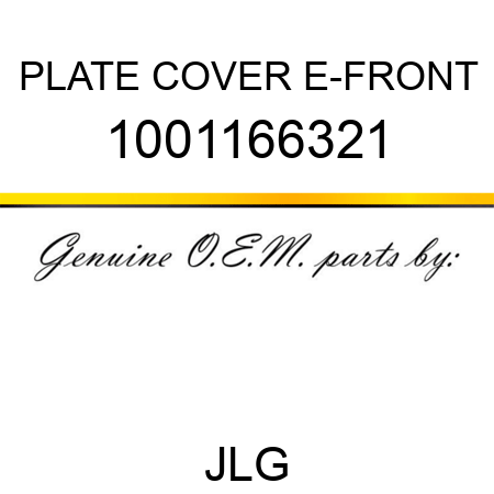 PLATE COVER E-FRONT 1001166321