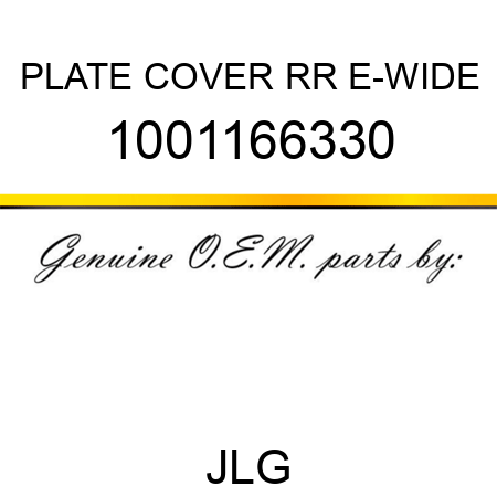 PLATE COVER RR E-WIDE 1001166330