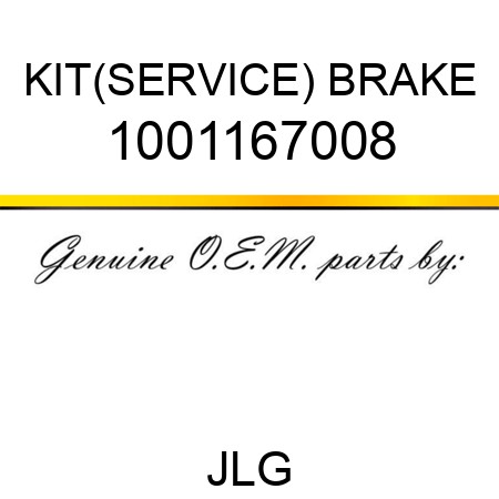 KIT(SERVICE) BRAKE 1001167008