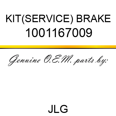 KIT(SERVICE) BRAKE 1001167009