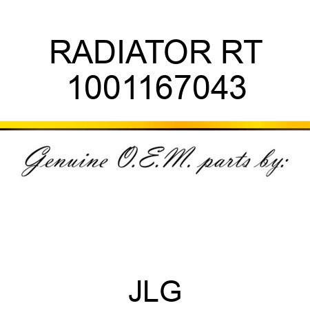 RADIATOR RT 1001167043