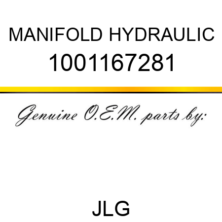 MANIFOLD HYDRAULIC 1001167281