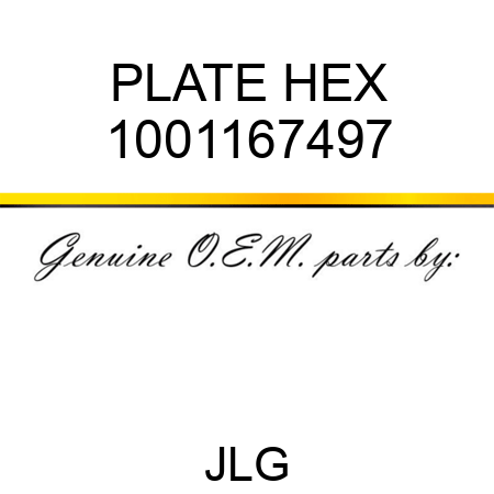PLATE HEX 1001167497