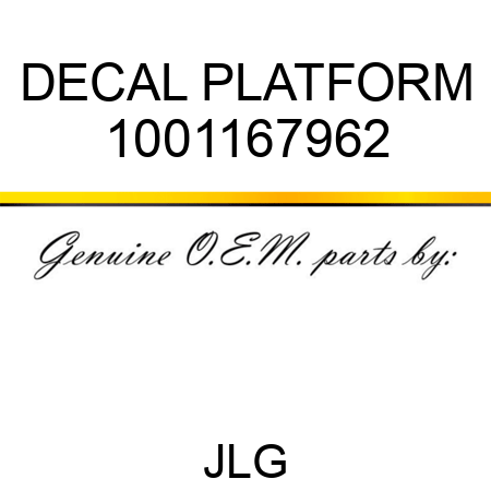 DECAL PLATFORM 1001167962