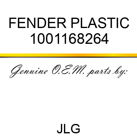 FENDER PLASTIC 1001168264