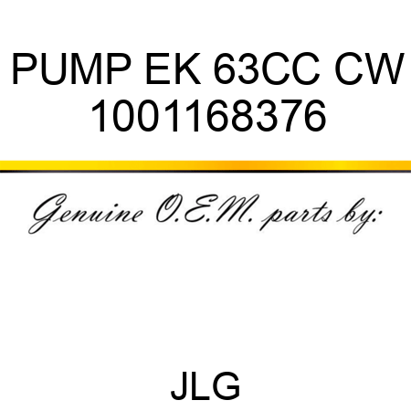 PUMP EK 63CC CW 1001168376